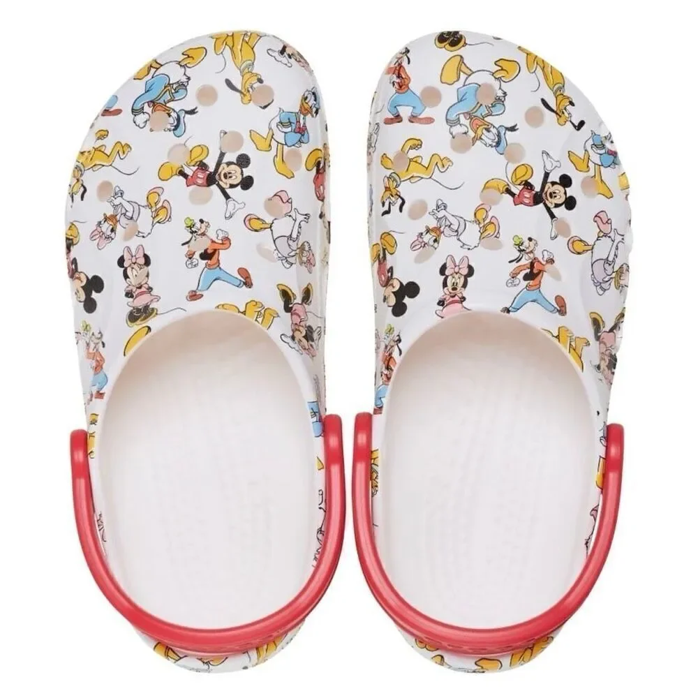 Adult Unisex Disney Mickey and Friends Crocs Red/ White Baya Clog Slip on 7
